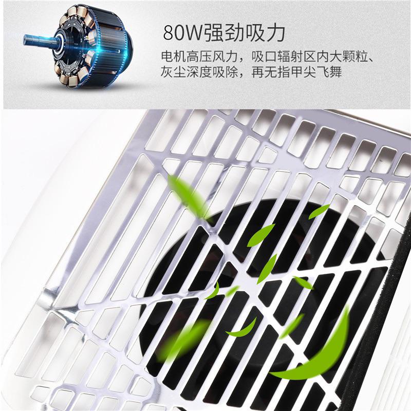 80W吸塵器美規 美甲吸塵器 雙風扇 金屬面板美甲吸塵器 日式美甲吸塵機 卸甲機 指甲打磨機 超強吸力不跑灰 平面吸塵器-細節圖2