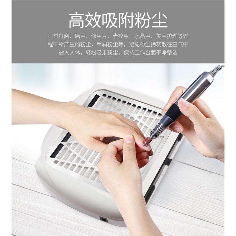 80W吸塵器美規 美甲吸塵器 雙風扇 金屬面板美甲吸塵器 日式美甲吸塵機 卸甲機 指甲打磨機 超強吸力不跑灰 平面吸塵器-細節圖5