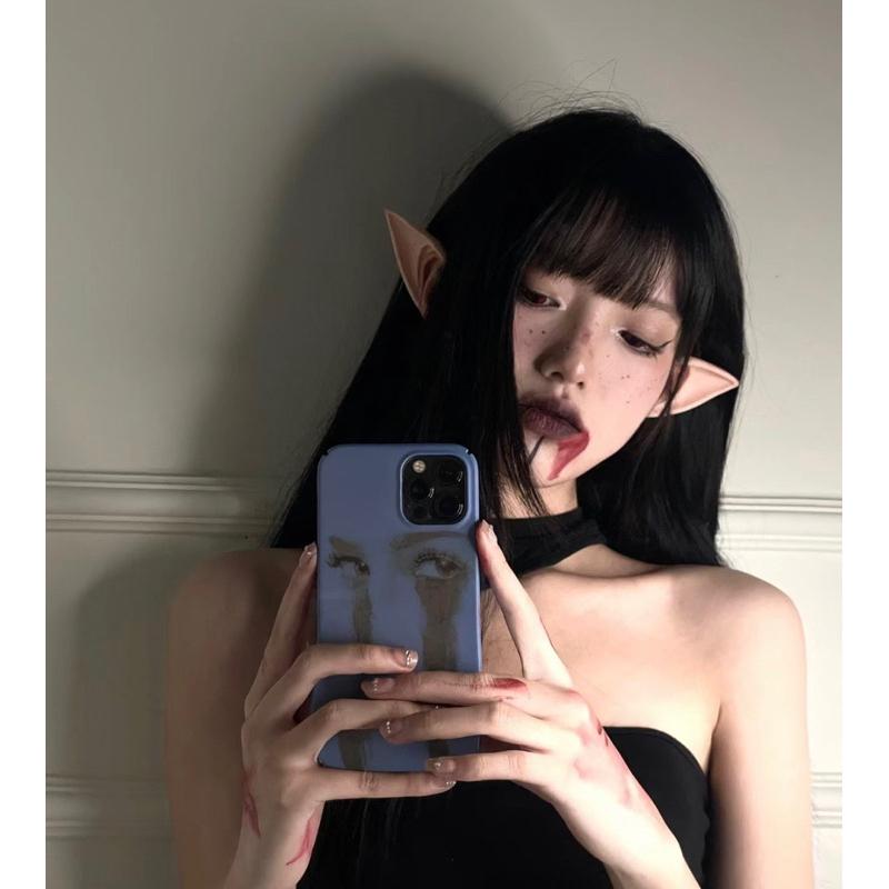 台灣現貨 精靈耳朵 妖精耳朵 cosplay動漫  假耳朵 萬聖節 萬聖節裝扮 角色扮演 長短可選 乳膠材質柔軟舒適-細節圖3