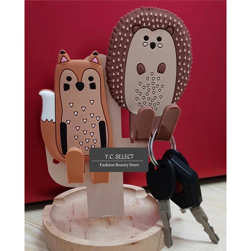 動物冰箱貼 冰箱磁吸鐵 冰箱掛鉤 磁吸掛鉤 可愛動物造型磁性掛鈎 磁鐵冰箱掛鉤 冰箱磁鐵 大門磁鐵 掛勾 大門鑰匙收納-細節圖2