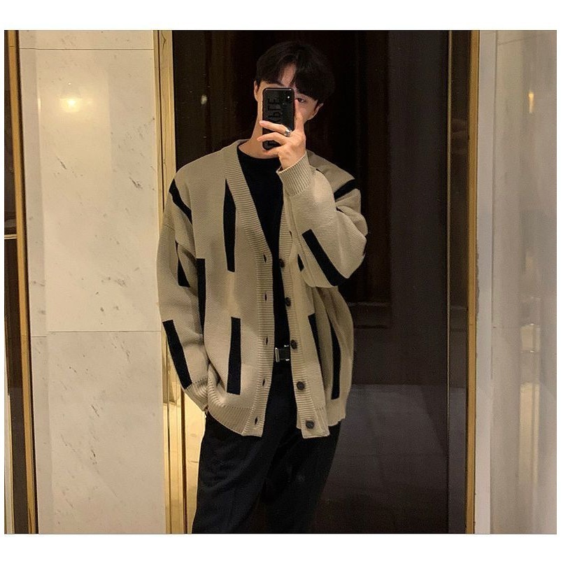 韓版V領針織外套-細節圖4