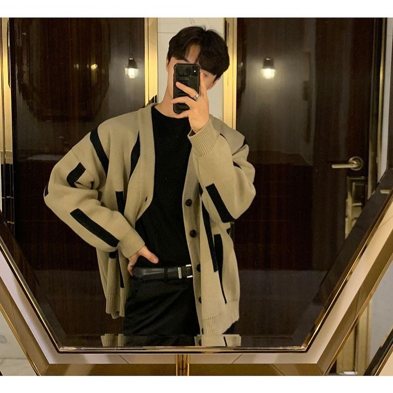 韓版V領針織外套-細節圖5