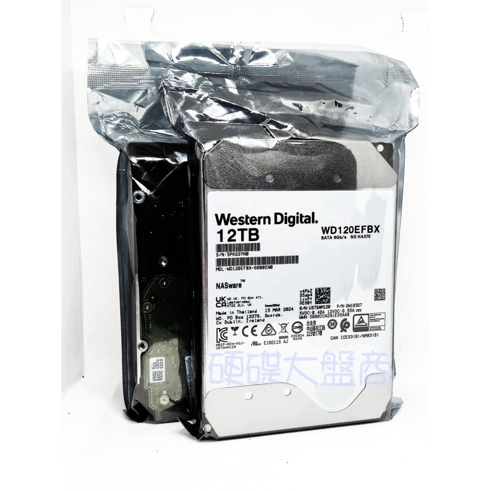 #原廠保固到6月 #RMA備品 WD【紅標】12TB 3.5吋NAS硬碟（WD120EFBX）-細節圖2