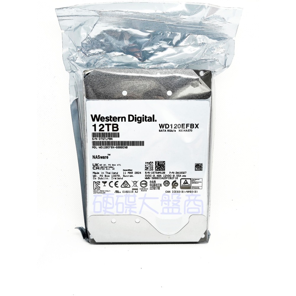 #原廠保固到6月 #RMA備品 WD【紅標】12TB 3.5吋NAS硬碟（WD120EFBX）-細節圖5