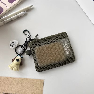 •回歸選品• 現貨 雙層網格零錢包 小收納包 小包包 小包 雜物包 小方包 隨身小包 零錢 信用卡 收納 分類-規格圖9