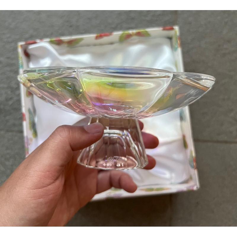 [全新］new Oleg Cassini Crystal Bowl 水晶碗 糖果碗 花型 floral pattern-細節圖3