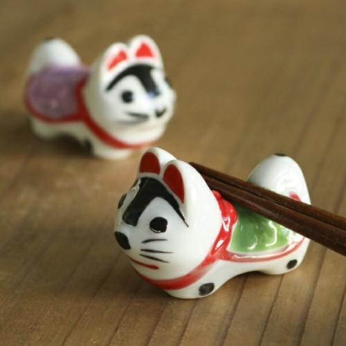 日本 犬張子 強運 陶磁 筷架 箸置 為餐桌增添小樂趣 聖誕禮物 交換禮物 幸運 幸福小物💝