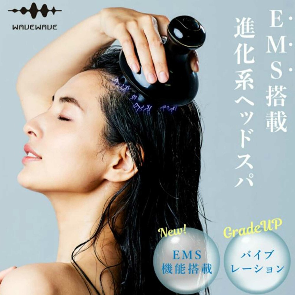 日本 WAVEWAVE EMS Scalp Head Spa 頭皮 美容 髮刷 頭皮護理 美顏 全身可用 頭皮按摩機