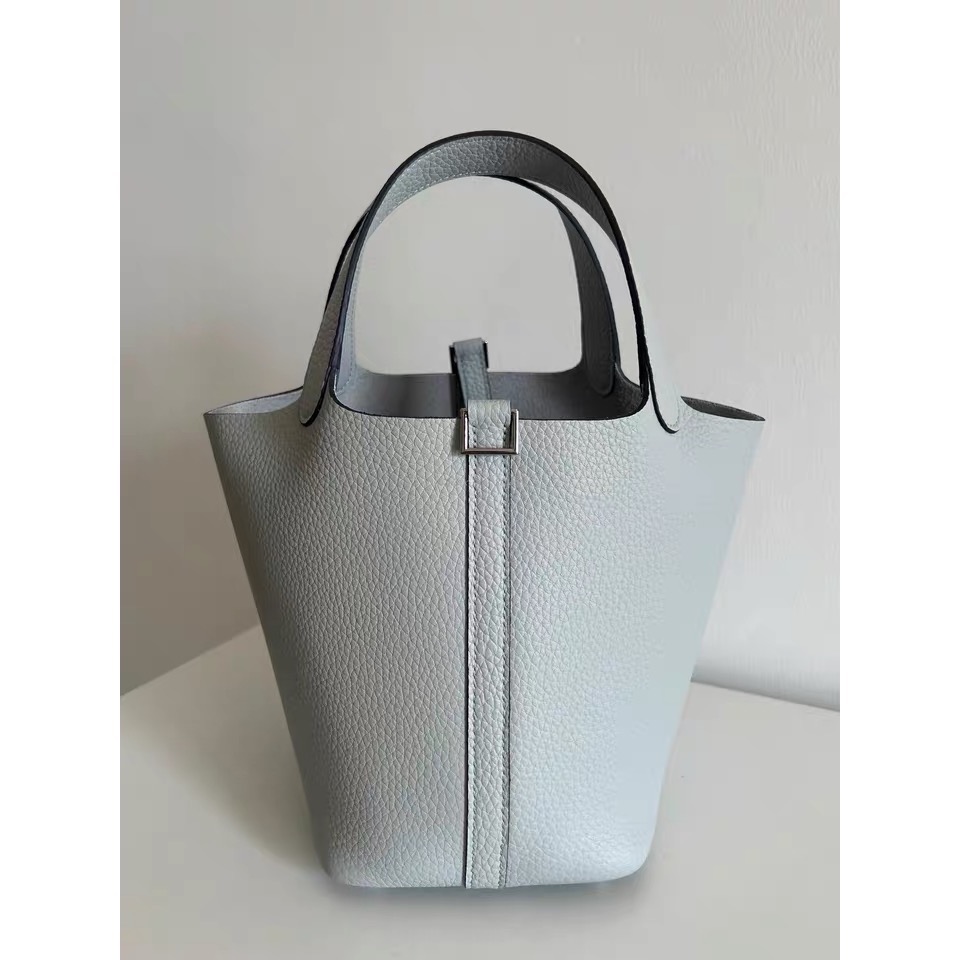 正韓🇰🇷聖杯藍togo牛皮菜籃包-細節圖3