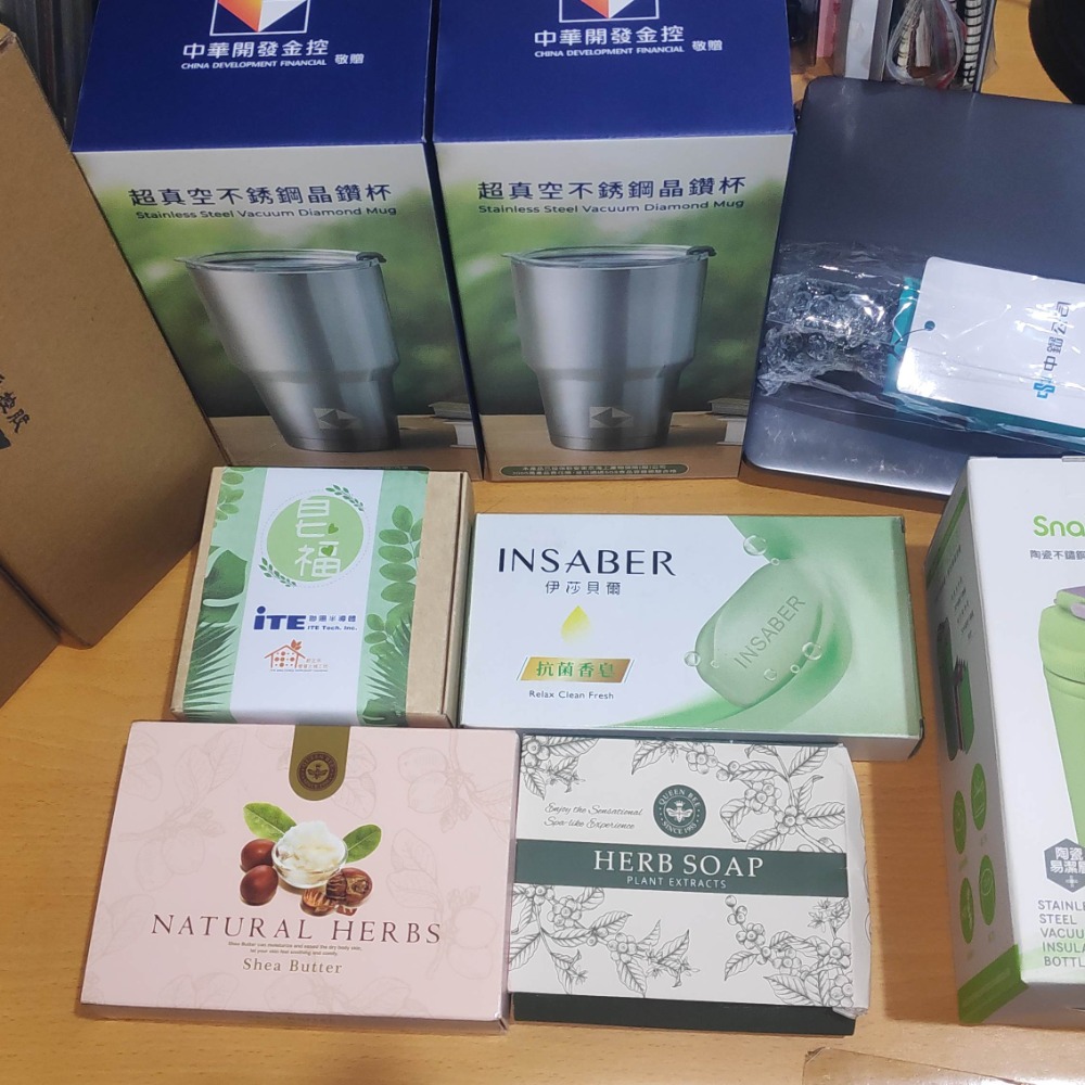 長榮不銹鋼保溫瓶304 中鋼傘Q 摺疊雨傘 股東紀念品 買傘或瓶(送香皂4選1)-細節圖4