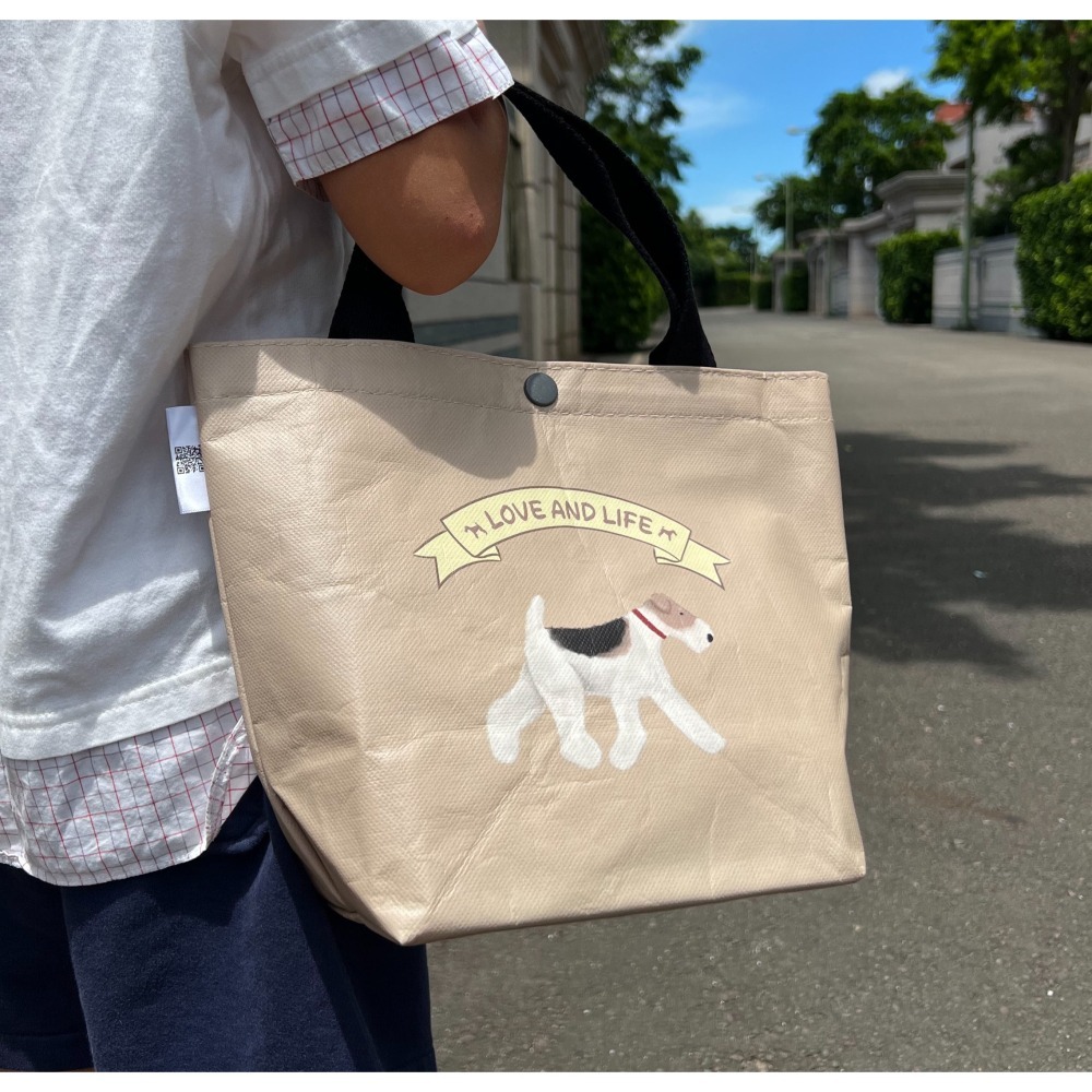 Wirefoxterrier 剛毛獵狐梗 多功能提袋～水彩畫-細節圖3