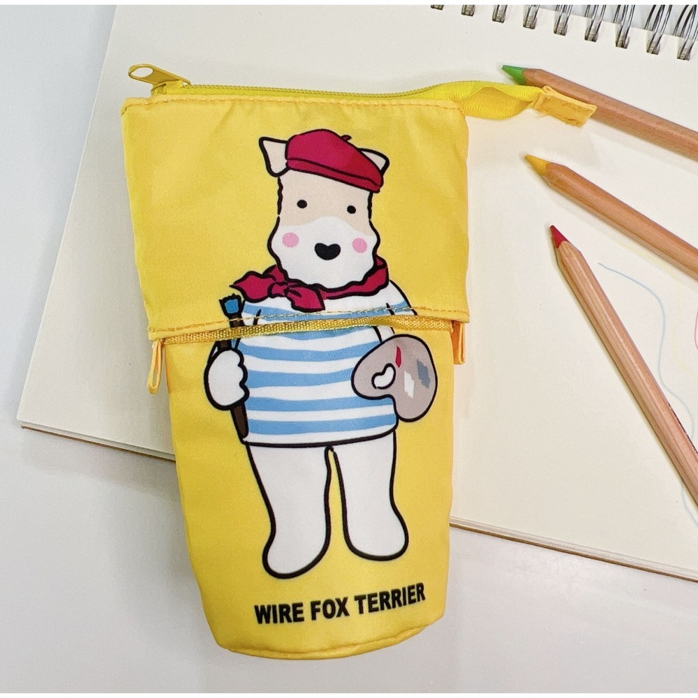 Wirefoxterrier 剛毛獵狐梗 小畫家伸縮筆袋-細節圖2
