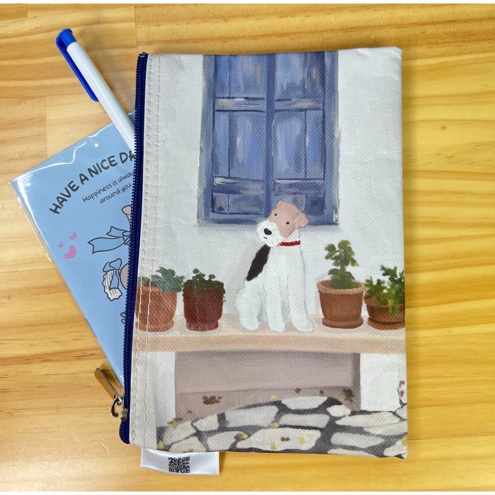 Wirefoxterrier 剛毛獵狐梗 萬用袋～藍色大門-細節圖2