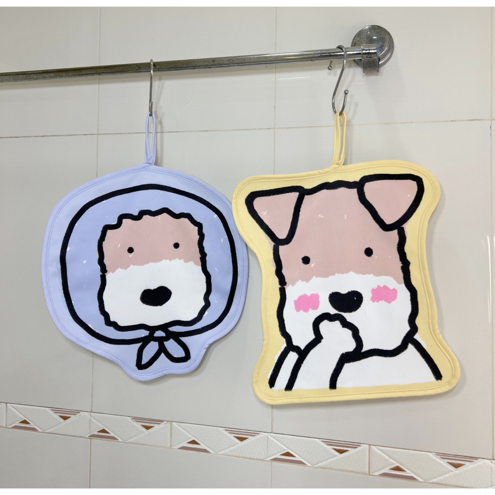 Wirefoxterrier 剛毛獵狐梗 造型擦手巾-細節圖2