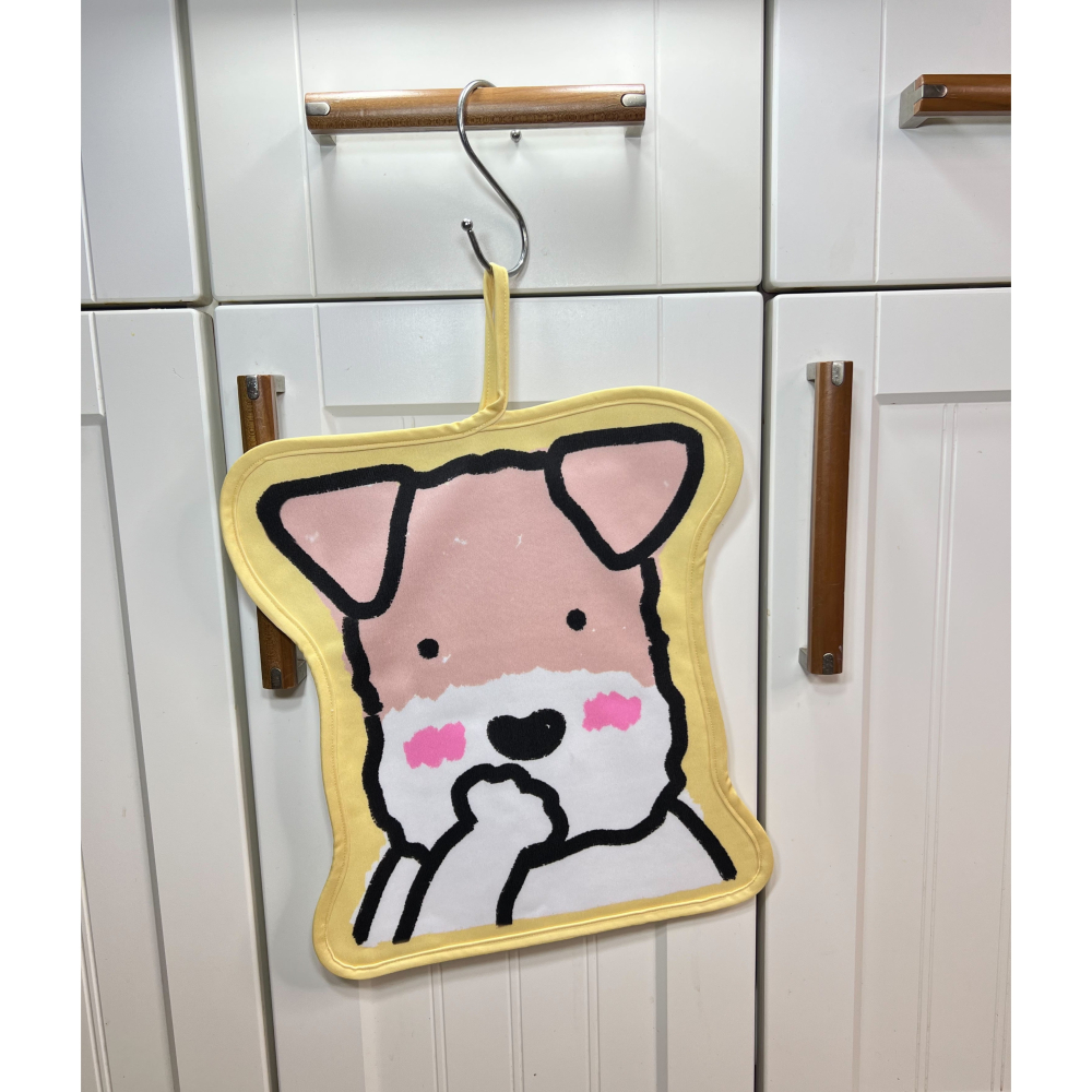 Wirefoxterrier 剛毛獵狐梗 造型擦手巾-細節圖5