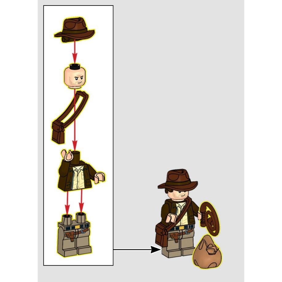 無人偶 樂高 LEGO 77015 法櫃奇兵 印第安納瓊斯 金像神廟 Temple of the Golden Idol-細節圖4