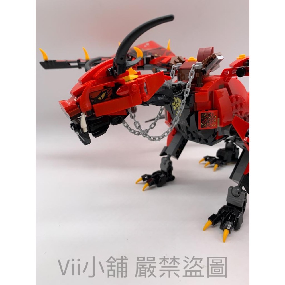 二手 樂高 LEGO 70653 NINJAGO 旋風忍者 忍者始祖龍 紅龍 始祖龍 直升機-細節圖8