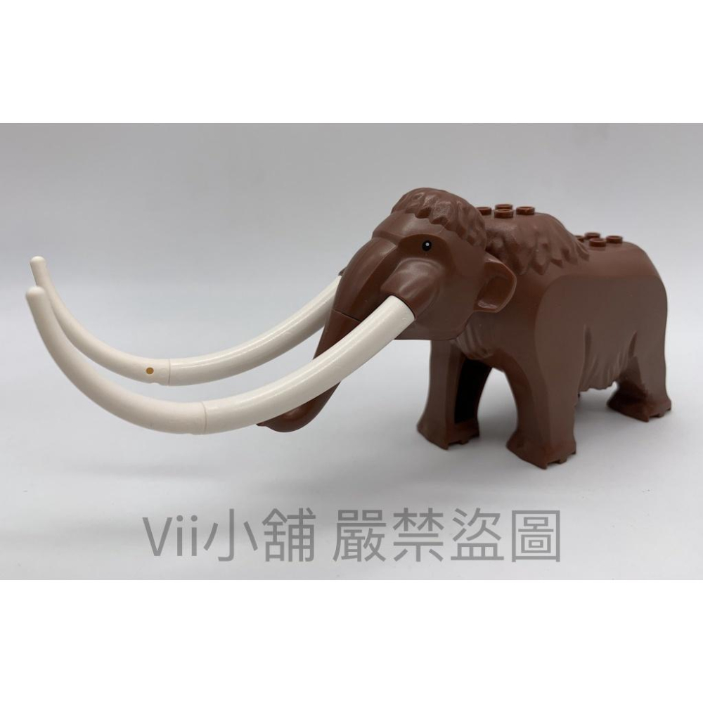 二手 樂高 LEGO 7414 Elephant 大象 二手 舊灰色 長毛象 猛瑪象 City 60195-細節圖2