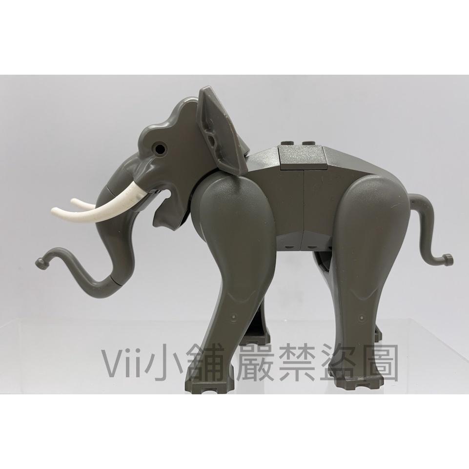 二手 樂高 LEGO 7414 Elephant 大象 二手 舊灰色 長毛象 猛瑪象 City 60195-細節圖5