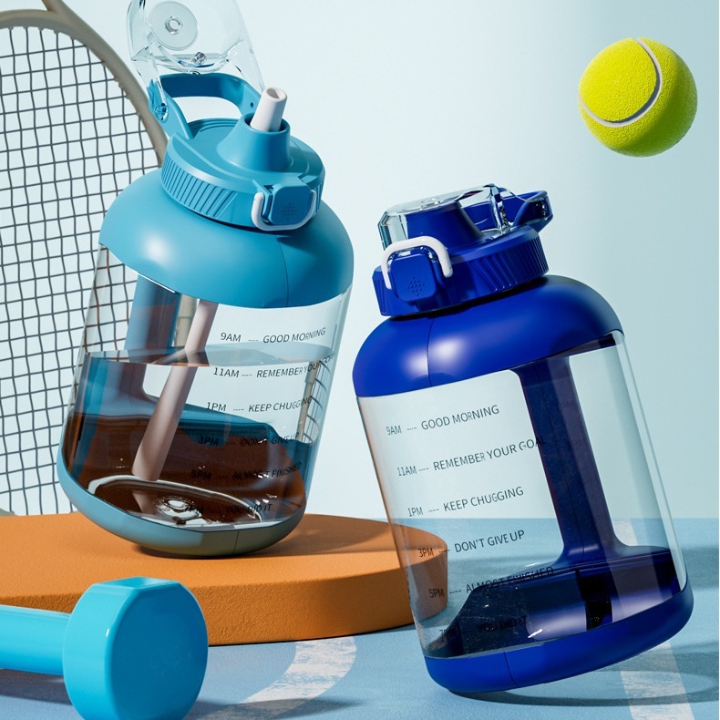 【巔品購物】加厚1500ml Tritan運動水壺 大容量噸噸桶 便攜噸噸杯 網紅杯噸噸壺 巨無霸水壺-細節圖4