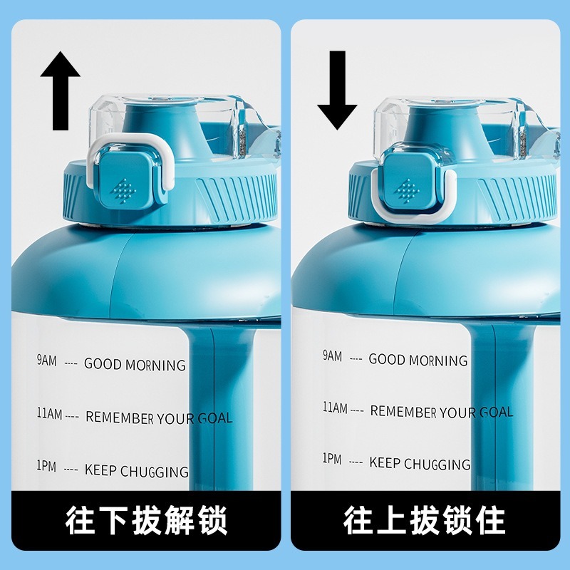 【巔品購物】加厚1500ml Tritan運動水壺 大容量噸噸桶 便攜噸噸杯 網紅杯噸噸壺 巨無霸水壺-細節圖9
