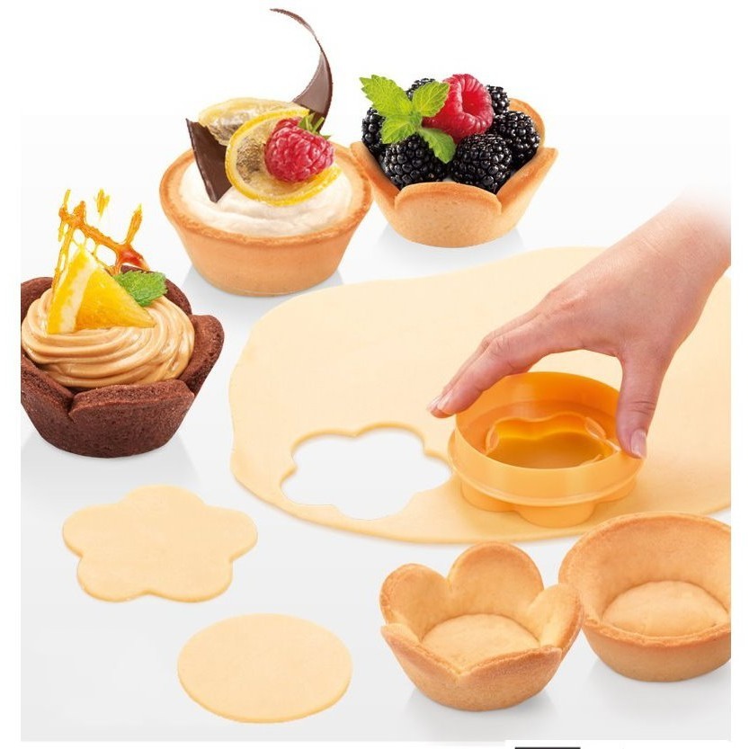 【巔品購物】創意花邊蛋糕杯壓模器 塔皮器 花邊塔模 餅乾模具 蛋塔餅皮模具 DIY烘焙冰淇淋餅皮模具  花邊壓模器-細節圖3