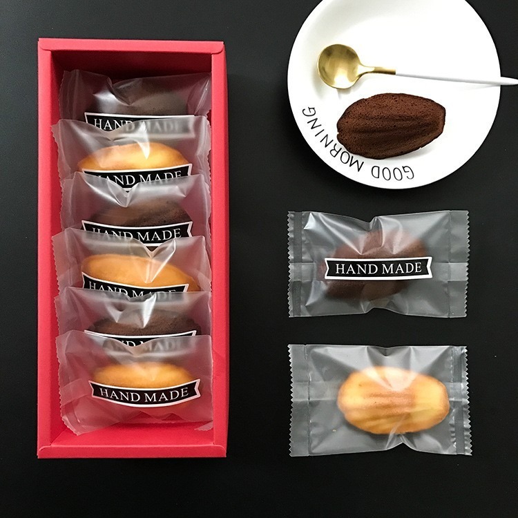 【巔品購物】 瑪德琳蛋糕包裝袋  7*12公分機封袋 貝殼蛋糕包裝袋 磨砂自黏袋 小蛋糕 機封袋 點心袋 餅乾包裝袋-細節圖2