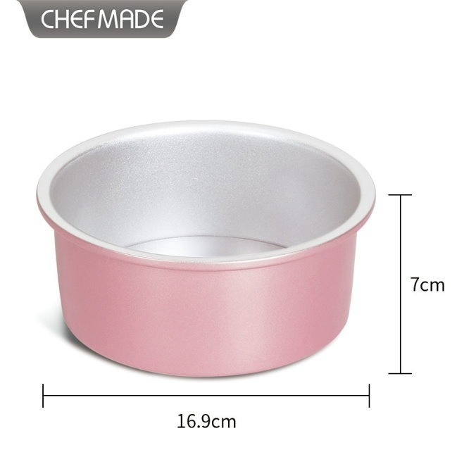 【巔品購物】 Chefmade 學廚 6吋玫瑰金 活底蛋糕模 戚風蛋糕模 海棉蛋糕模具 陽極活底戚風蛋糕模-細節圖2