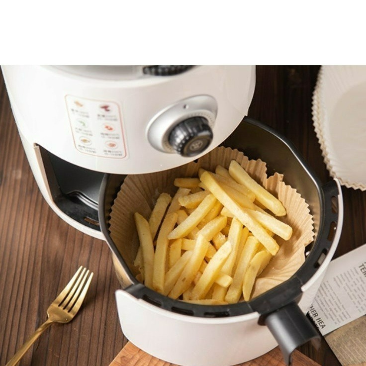 【巔品購物】 50入氣炸鍋專用紙 氣炸鍋調理紙 空氣炸鍋專用底紙 氣炸鍋吸油紙 氣炸鍋烘焙紙 烘焙油紙 紙盤 防油紙-細節圖7