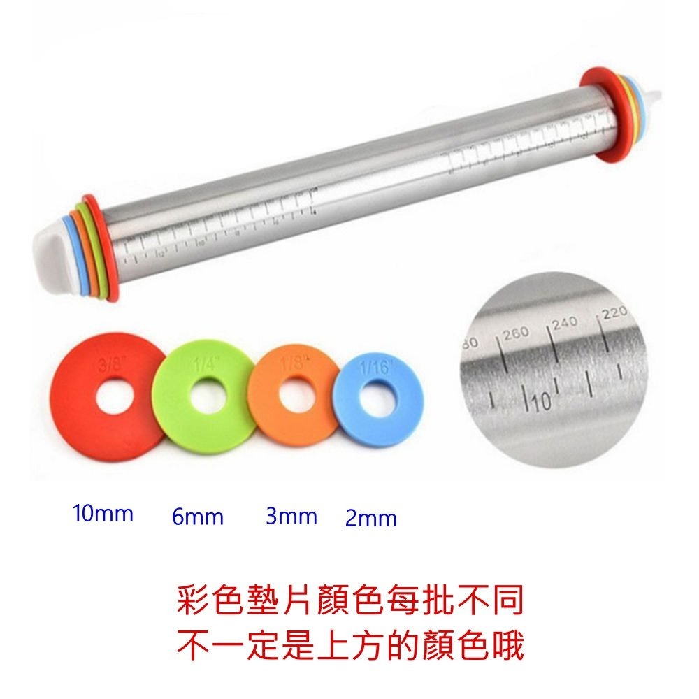 【巔品購物】 可調厚度桿麵棍 桿麵杖 不鏽鋼桿麵棍 可調桿麵棍 可調撖麵杖 可調節厚度桿麵棍-細節圖2