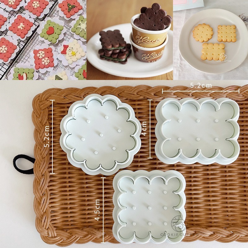 【巔品購物】INS風田園餅乾模 北歐幾何餅乾模 懷舊波紋牛奶餅乾模 立體印章餅乾模具 可愛小熊餅乾模三件套-規格圖9