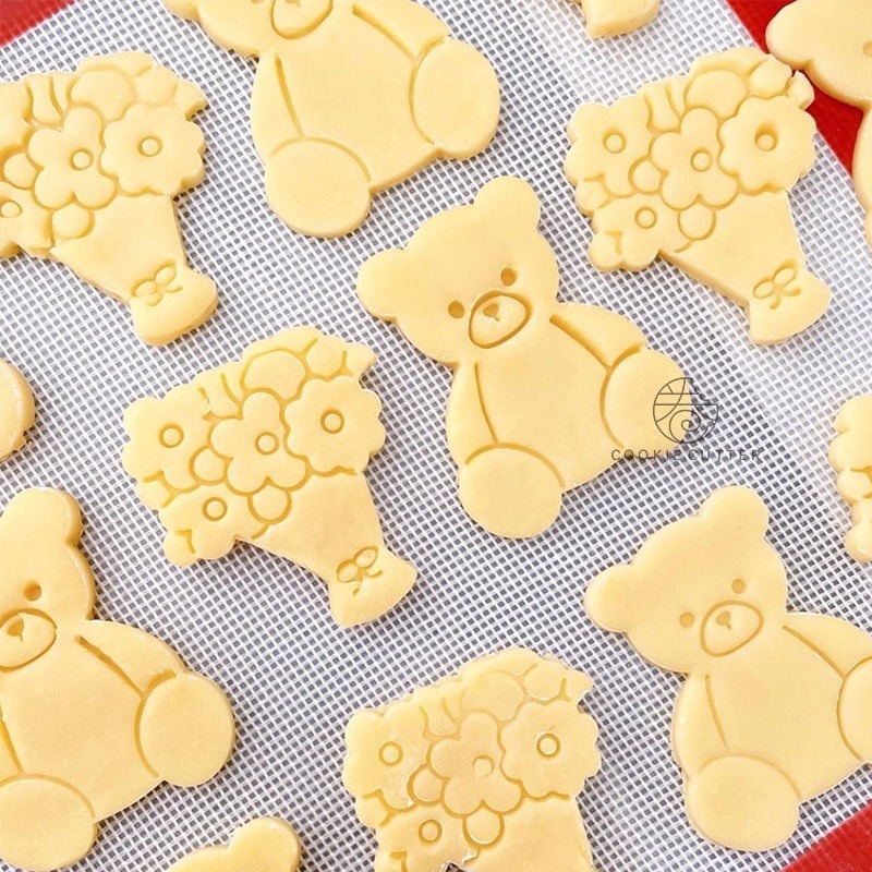 【巔品購物】貓咪餅乾模 小熊小花餅乾模 卡通餅乾模 花束餅乾模具 小貓餅乾模-細節圖4