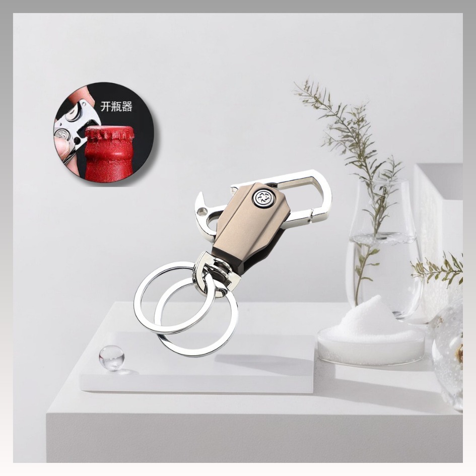 【巔品購物】開瓶器鑰匙圈 鋅合金鑰匙圈 旋轉鑰匙圈 陀螺鑰匙圈-細節圖5