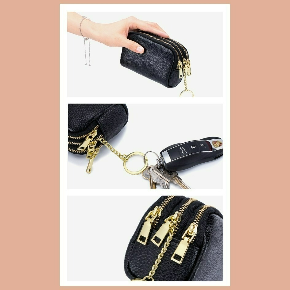 【巔品購物】韓式零錢包 頭層牛皮包 女版韓式錢包 真皮韓版錢包 牛皮 韓式 女版 零錢包 拉鍊皮包-細節圖4