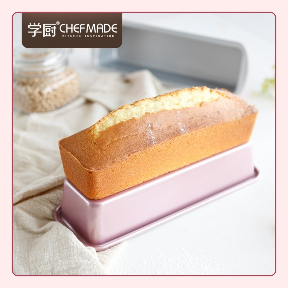 【巔品購物】學廚 不粘長條土司模 磅蛋糕模 重型碳鋼 玫瑰金 吐司模 蛋糕模 長條模具-細節圖2