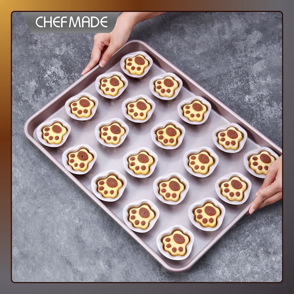 【巔品購物】chefmade 學廚 貓爪模6件套 不粘烤模 貓爪模 喵爪模 貓爪蛋糕模 可愛蛋糕模-細節圖4