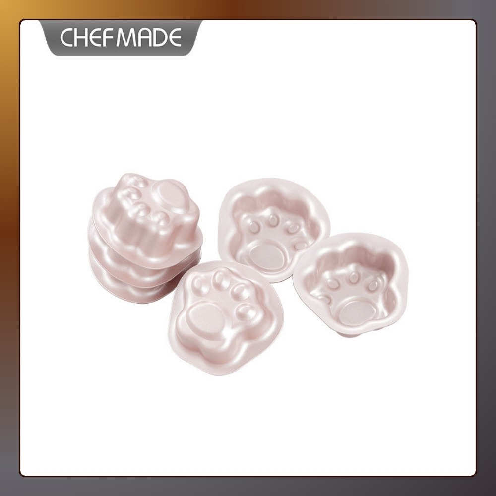 【巔品購物】chefmade 學廚 貓爪模6件套 不粘烤模 貓爪模 喵爪模 貓爪蛋糕模 可愛蛋糕模-細節圖6