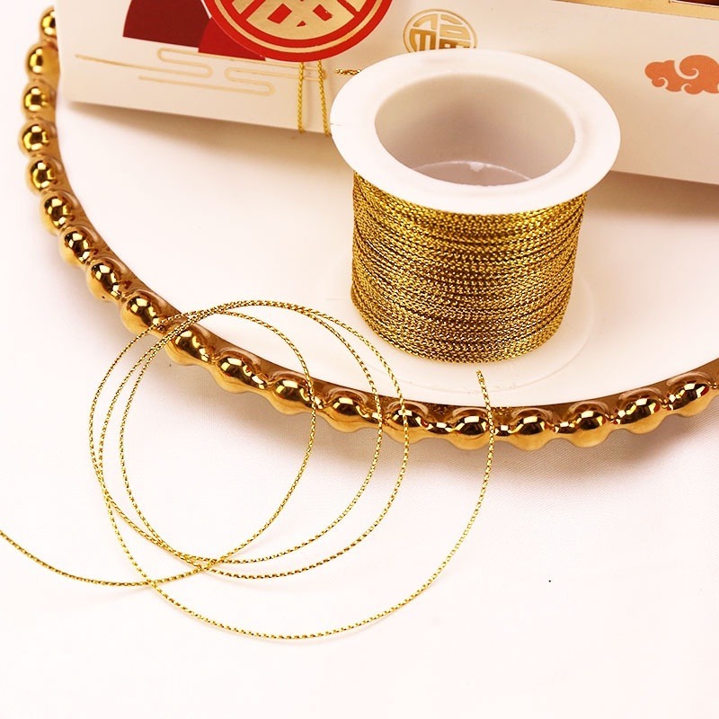 【巔品購物】✅發票&現貨 1mm金線 金絲線 22米金線 烘焙包裝-細節圖6