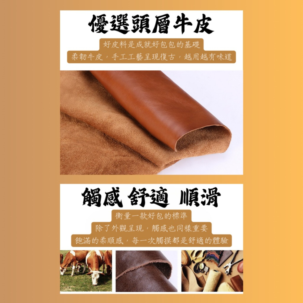 【巔品購物】 防盜刷男用皮夾 16卡位 雙零錢拉鍊包 復古牛皮夾 頭層牛皮夾 二折皮夾 牛皮錢包-細節圖2