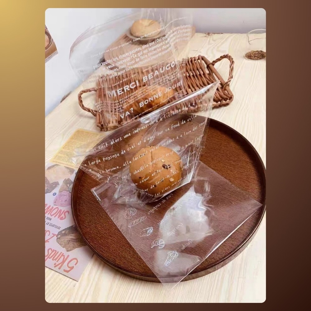 【巔品購物】法文點心袋 自黏麵包袋 麵包袋 自黏袋 點心袋 甜點袋 食品包裝袋-細節圖7