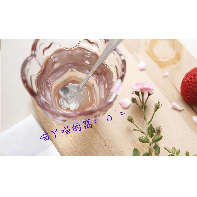 【巔品購物】304不鏽鋼 日式咖啡勺 花朵勺 花形勺 甜點勺 冰淇淋勺 甜品勺 小湯匙 甜點湯匙-細節圖6