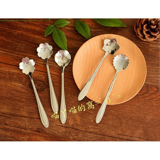 【巔品購物】304不鏽鋼 日式咖啡勺 花朵勺 花形勺 甜點勺 冰淇淋勺 甜品勺 小湯匙 甜點湯匙-細節圖9