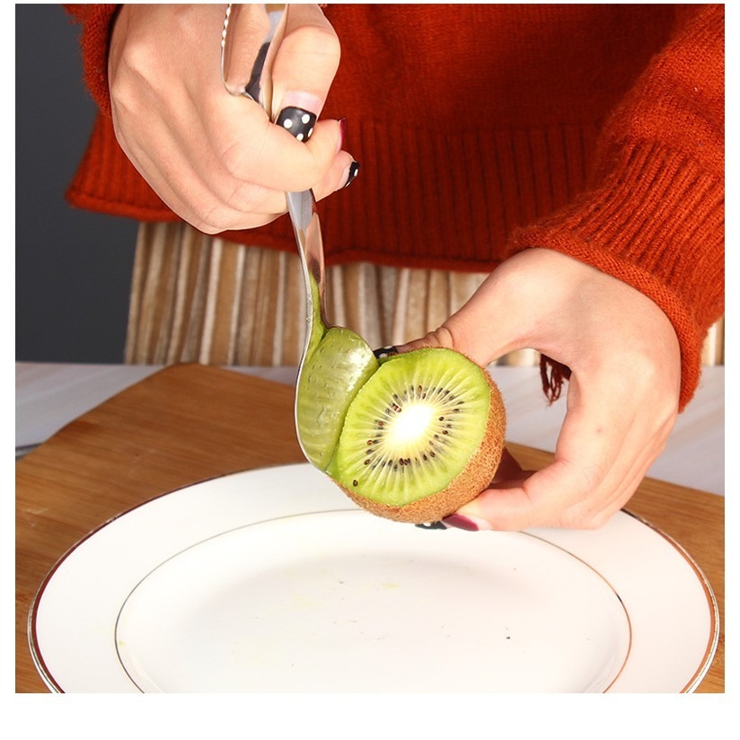 【巔品購物】✅發票 304不鏽鋼雙頭挖勺 寶寶副食品工具 奇異果湯匙 葡萄柚湯匙 蘋果泥湯匙 梨子泥湯匙 304湯匙-細節圖6