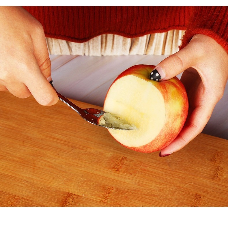 【巔品購物】✅發票 304不鏽鋼雙頭挖勺 寶寶副食品工具 奇異果湯匙 葡萄柚湯匙 蘋果泥湯匙 梨子泥湯匙 304湯匙-細節圖7