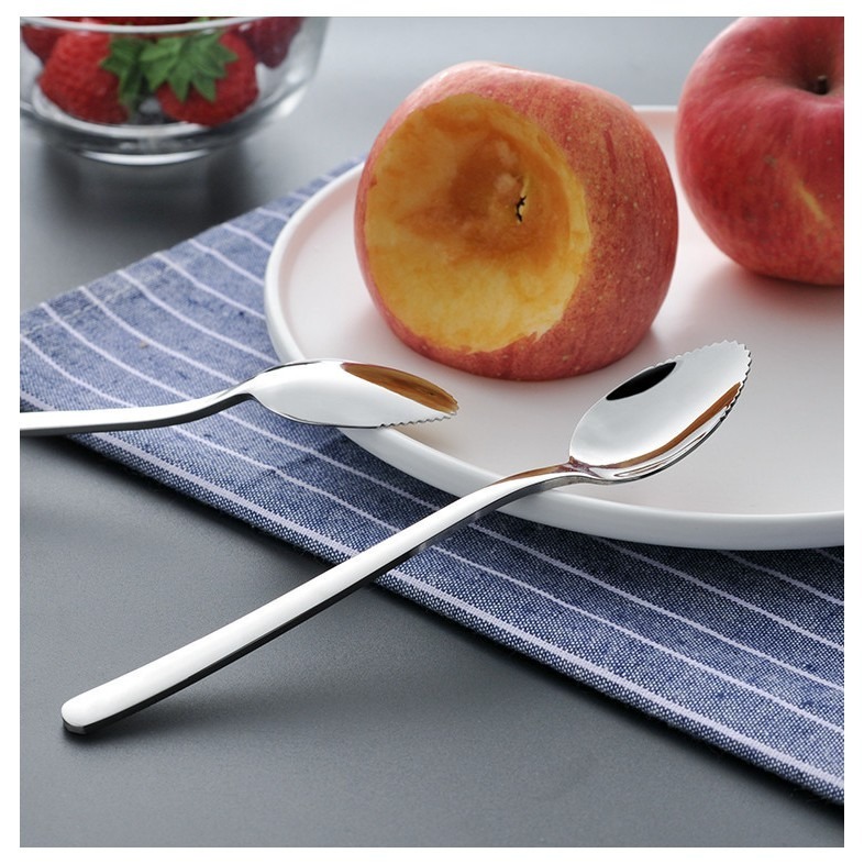 【巔品購物】✅發票 304不鏽鋼雙頭挖勺 寶寶副食品工具 奇異果湯匙 葡萄柚湯匙 蘋果泥湯匙 梨子泥湯匙 304湯匙-細節圖9