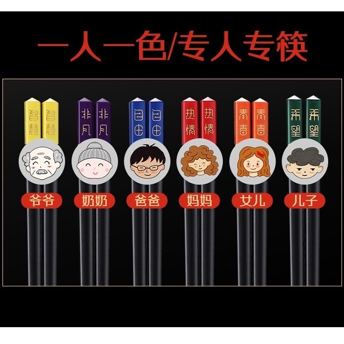 【巔品購物】【✅發票&現貨】304抗菌不鏽鋼合金筷 (6雙裝) 防滑抗菌筷 筷子 餐具-細節圖3