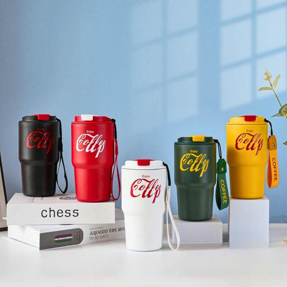 【巔品】✅發票 304不鏽鋼復古杯噴塑可樂杯 咖啡保溫杯 杯子 大容量保溫杯 隨行杯 不鏽鋼保冷杯 車載杯 冰霸杯 保溫-細節圖2