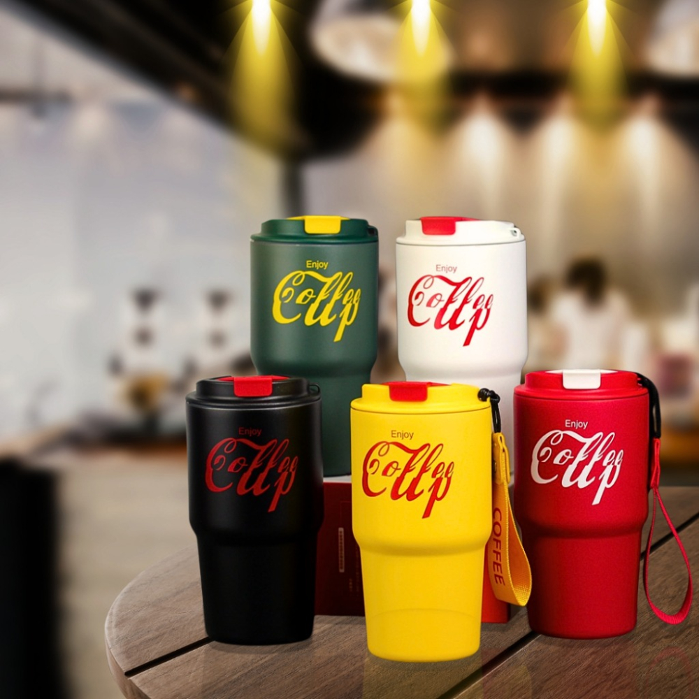 【巔品】✅發票 304不鏽鋼復古杯噴塑可樂杯 咖啡保溫杯 杯子 大容量保溫杯 隨行杯 不鏽鋼保冷杯 車載杯 冰霸杯 保溫-細節圖3