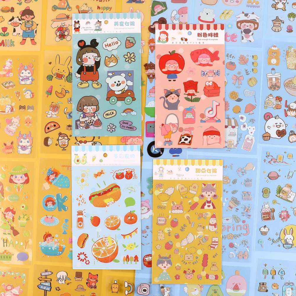 【巔品購物】可愛到爆炸系列貼紙 亮面貼紙 多款圖案不重複 平面貼紙 杯貼 書貼紙 裝飾貼紙-細節圖3