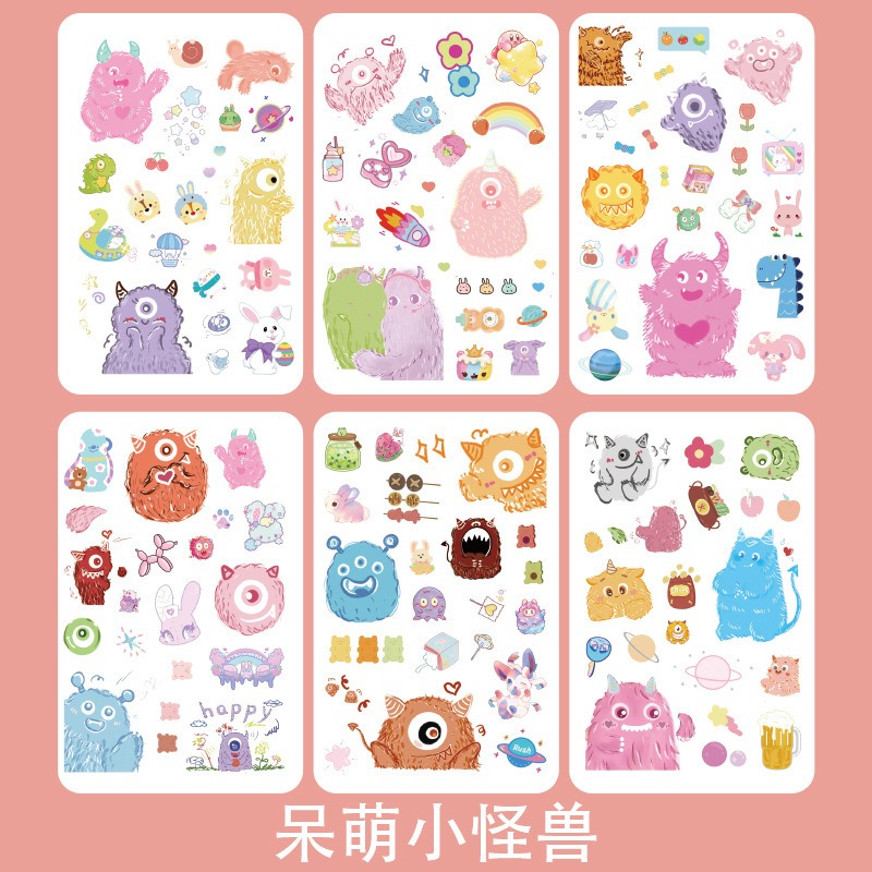 【巔品購物】可愛到爆炸系列貼紙 亮面貼紙 多款圖案不重複 平面貼紙 杯貼 書貼紙 裝飾貼紙-規格圖5